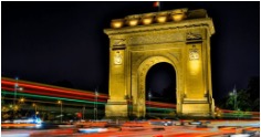 Bucharest Arch of Triumph Night